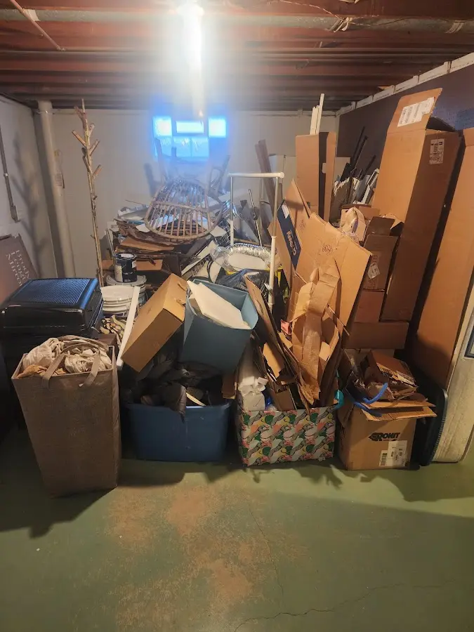 Roll-off dumpster container at job site for 8 Yard Dumpster Rental in Inverness